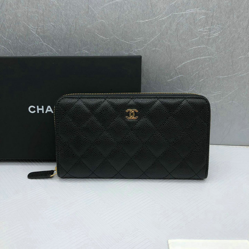 シャネル LFH-CH1601J　2018年最新作 ジッピーウォレット ファスナー長財布 キャビアスキン