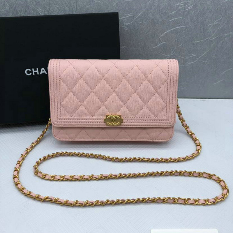 シャネルCHANEL LFH-CH80287QJF　2018年最新作 クラシック チェーン ウォレット キャバスキン 斜め掛けショルダーバッグ