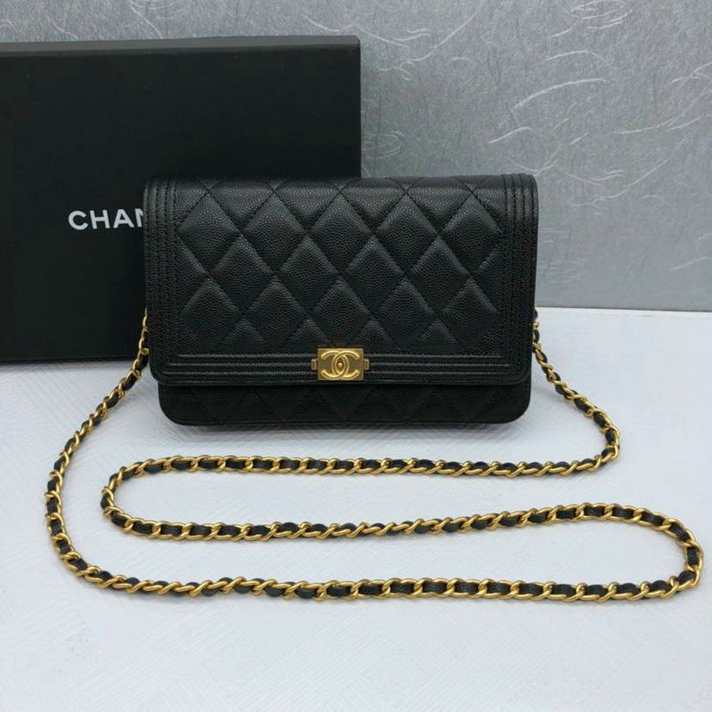 シャネルCHANEL LFH-CH80287QJK　2018年最新作 クラシック チェーン ウォレット キャバスキン 斜め掛けショルダーバッグ