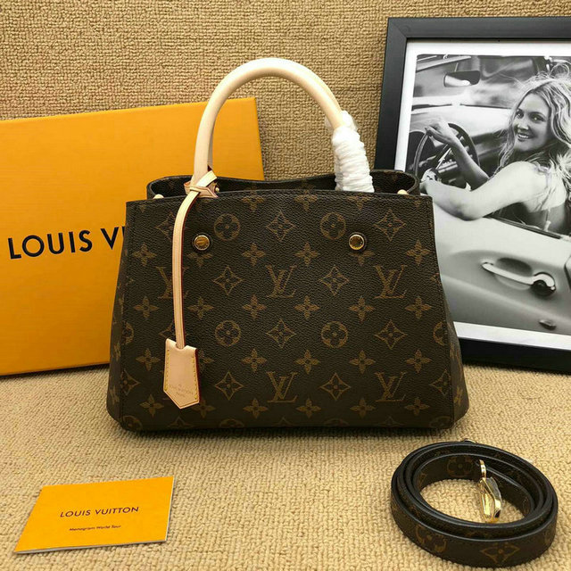 ルイヴィトンLOUIS VUITTON　LFH-M41055　2018年最新入荷　モンテーニュBB　トートバッグ ショルダーバッグ モノグラムキャンパス ハンドバッグ