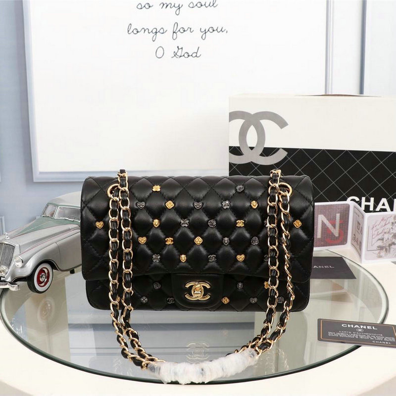 シャネルCHANEL JS-CH01112ZBK　2018年最新作 クラシック ハンドバッグ ラムスキン 斜め掛け ショルダーバッグ レディースかばん 黒