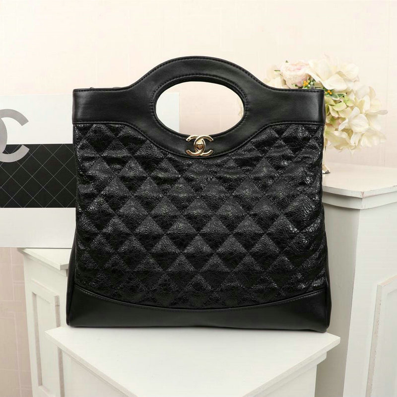 シャネルCHANEL JS-CH2882BK　2018年最新作 CHANEL 31 ショッピングバッグ ハンドバッグ カーフスキン トートバッグ 黒