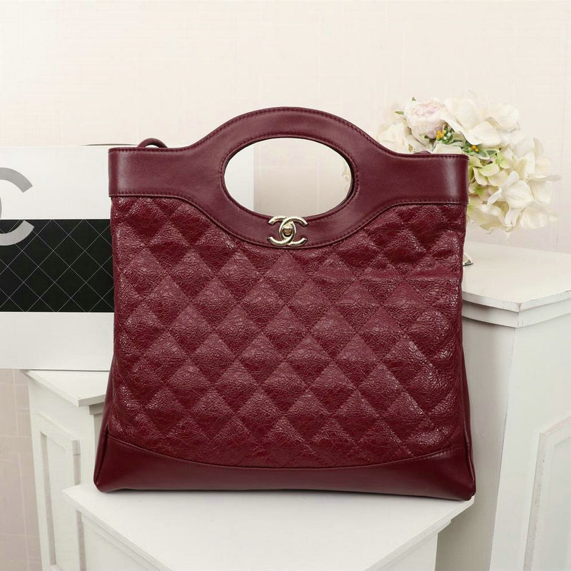 シャネルCHANEL JS-CH2882JH　2018年最新作 CHANEL 31 ショッピングバッグ ハンドバッグ カーフスキン トートバッグ ボルドー