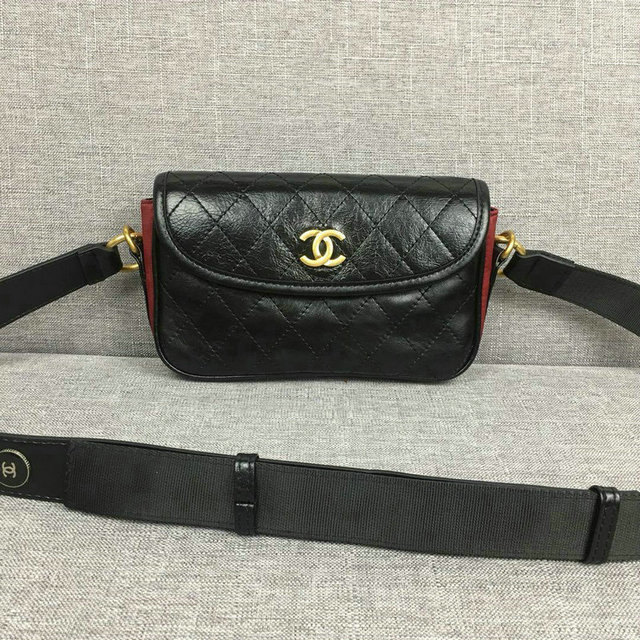 シャネルCHANEL JS-CH5356BK　2018年最新作 ショルダーバッグ 斜め掛け カーフスキン レディースかばん 黒