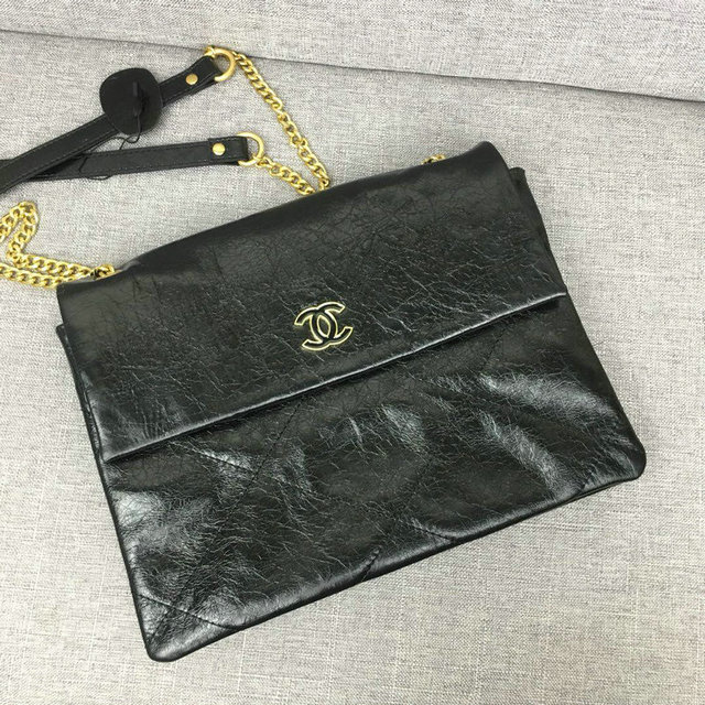 シャネルCHANEL JS-CH8296BK　2018年最新作 斜め掛け ショルダーバッグ カーフスキン 黒