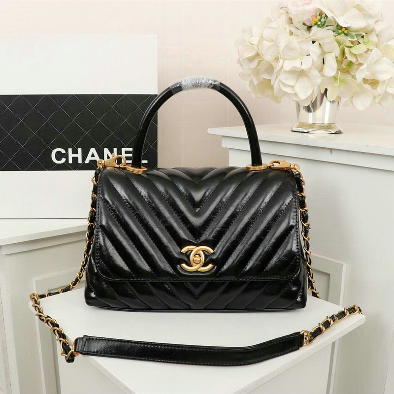シャネルCHANEL JS-CH8832LVQK　2018年最新作 トップハンドバッグ トート フラップバッグ ショルダーバッグ カーフレザー 黒