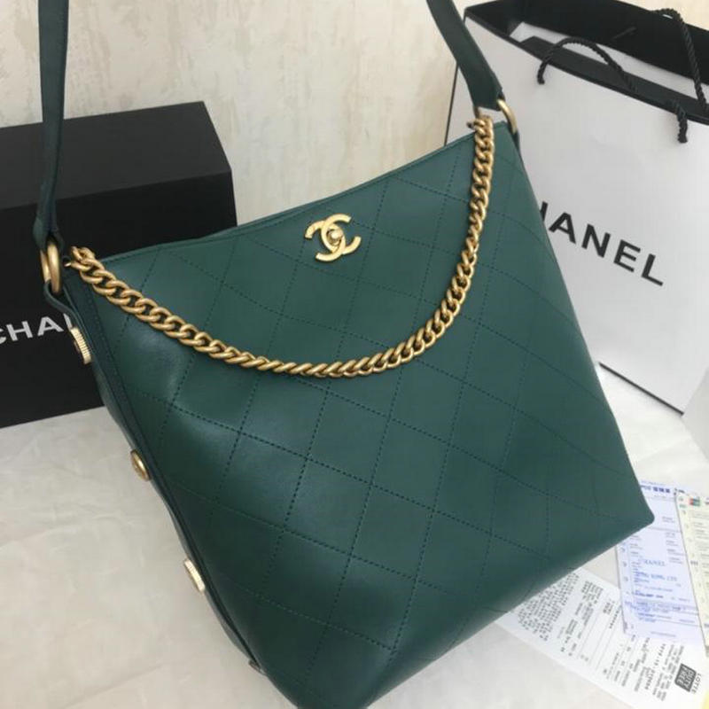 シャネルCHANEL JS-CH57576GL　2018年最新作 ホーボーバッグ ショルダーバッグ バケツバッグ カーフスキン レディースかばん