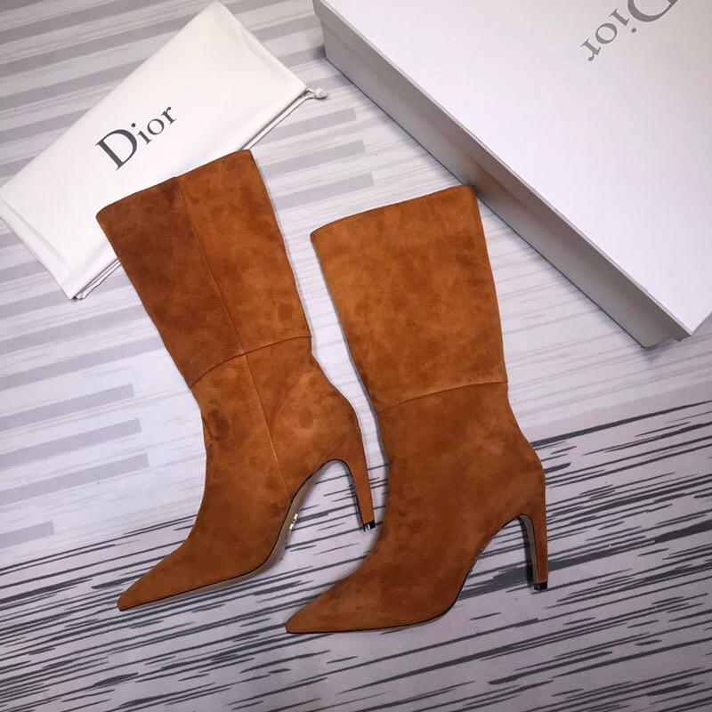 クリスチャンディオールCHRISTIAN DIOR 26-CD2010　2018年秋冬最新作 ミドルブーツ レディースシューズ 通勤 カジュアルシューズ ハイヒール とんがりトウ 2色