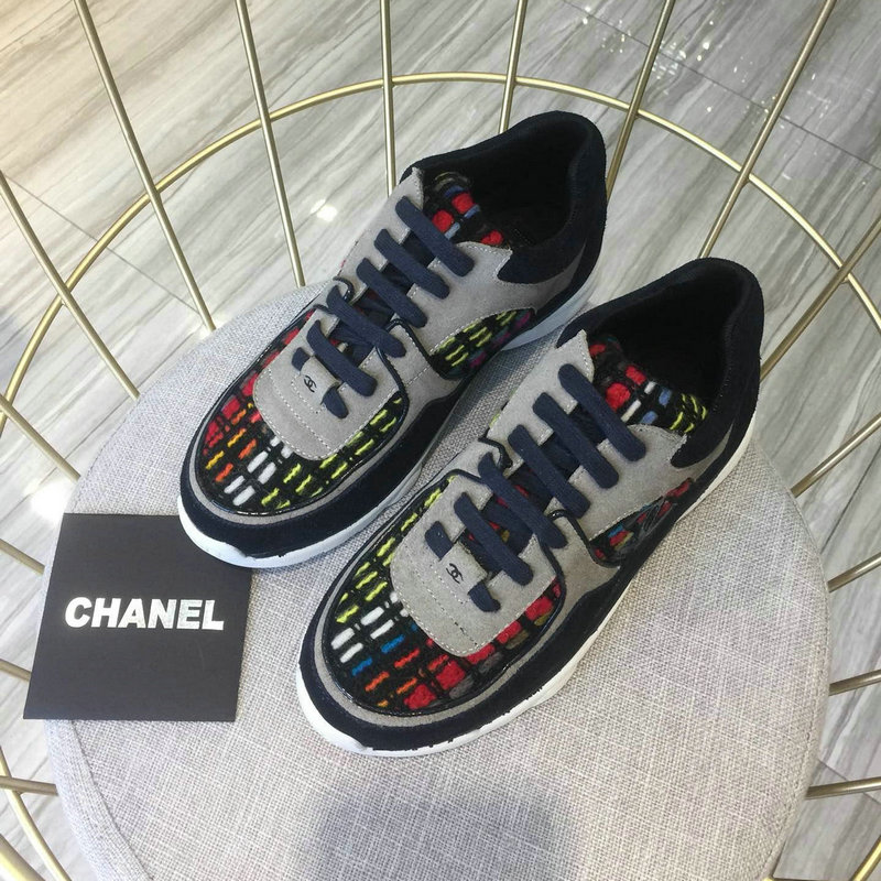 シャネルCHANEL 26-CH0046　2018年秋冬最新作 スポーツシューズ カジュアルシューズ レディースシューズ スニーカー 通学 通勤 レースアップ