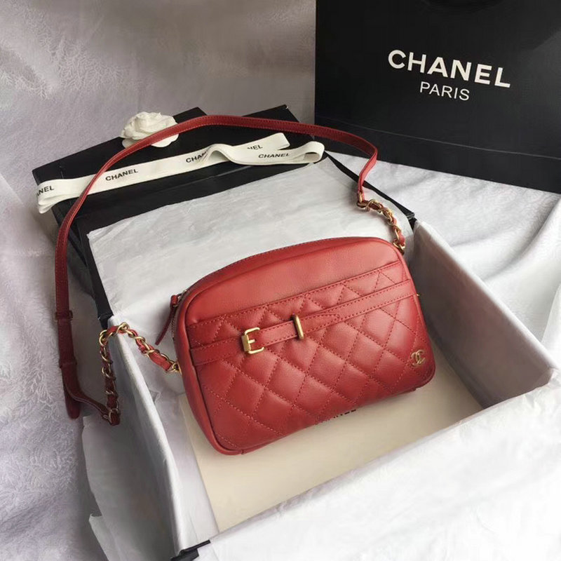 シャネルCHANEL JS-CH57658R　2018年最新作 カメラケース 斜め掛け ショルダーバッグ カーフスキン
