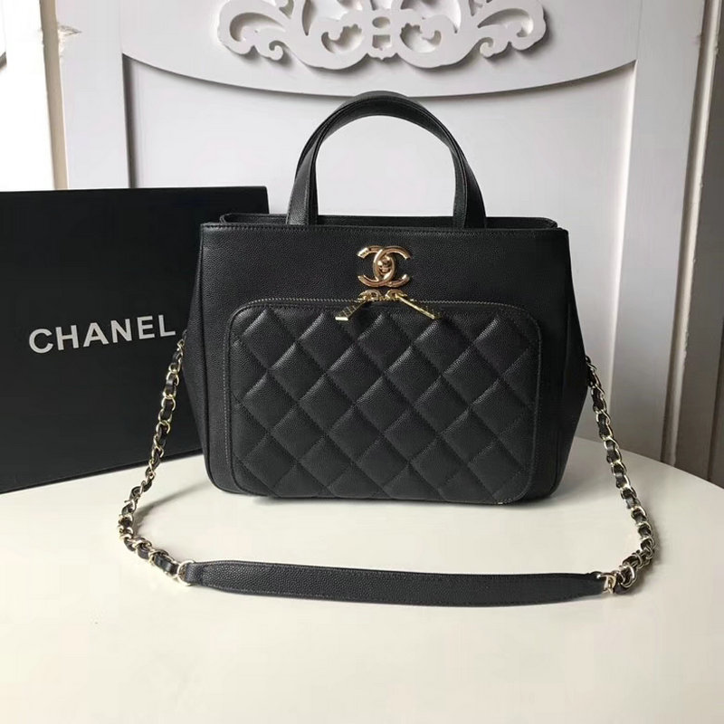 シャネルCHANEL JS-CHB18027H　2018年最新作 ショッピングバッグ トップハンドバッグ トート ショルダーバッグ グレインド カーフスキン