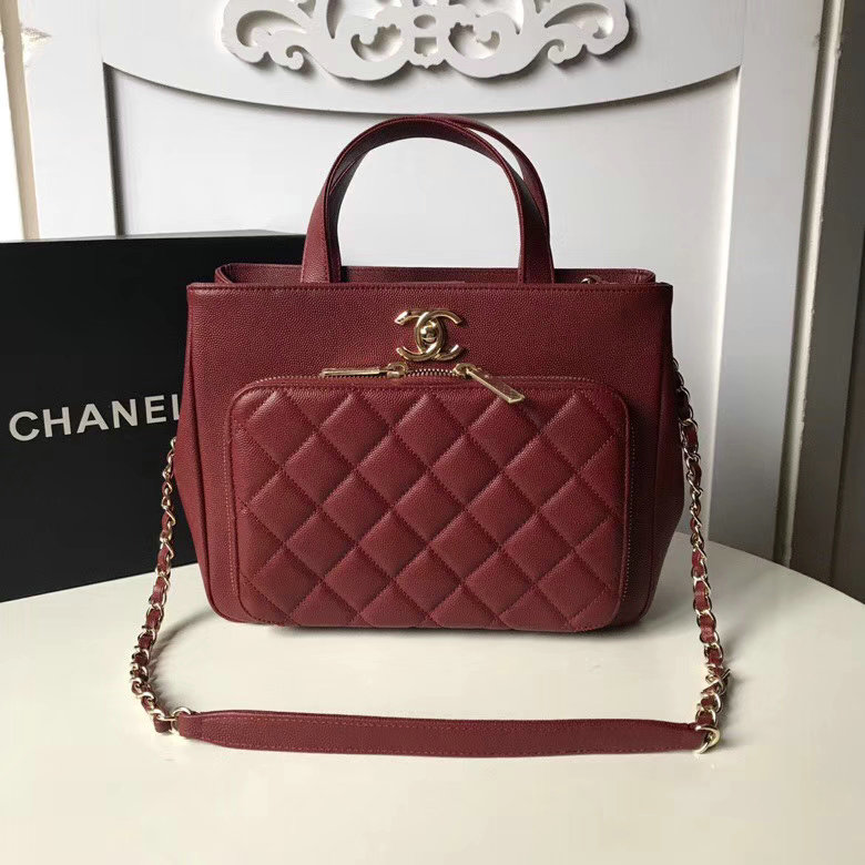 シャネルCHANEL JS-CHB18027R　2018年最新作 ショッピングバッグ トップハンドバッグ トート ショルダーバッグ グレインド カーフスキン