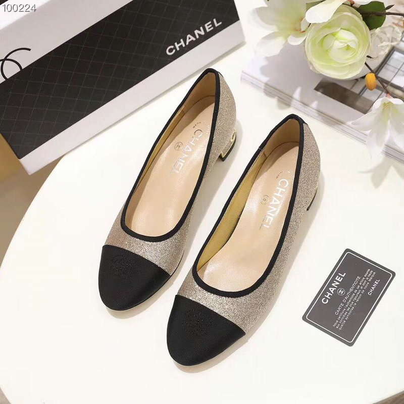 シャネル  CHANEL 26-CH7118 2018年秋冬最新作 パンプス フラットシューズ レディースシューズ 靴 カジュアル 通勤 通学 ママシューズ レザー 3色