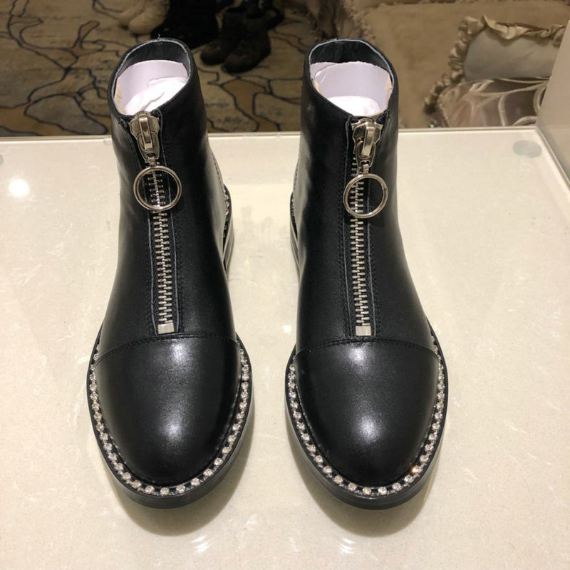 グッチ GUCCI 26-GG3313 2018年秋冬最新作 ショートブーツ レディース シューズ 靴 カーフレザー クリスタル 黒