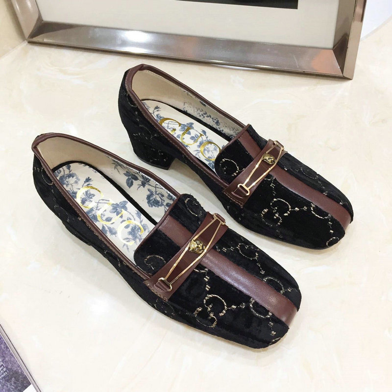 グッチ  GUCCI  26-GG6340 2018年秋冬最新作 フラットシューズ パンプス ラムスキン レディース 靴 シューズ 黒