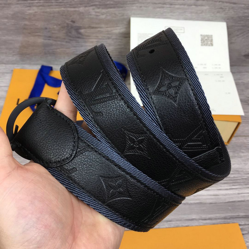 ルイヴィトン LOUISVUITTON 057-M0114 2018年最新作 ベルト レザー 黒 メンズ