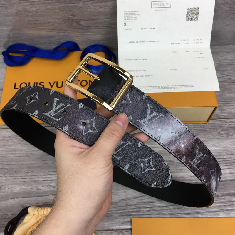 ルイヴィトン LOUISVUITTON 057-M0132J 2018年最新作 ベルト レザー 黒 メンズ
