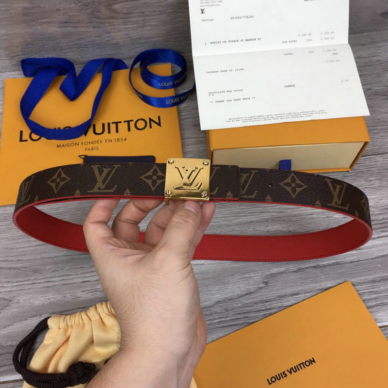 ルイヴィトン  LOUISVUITTON 057-M6498 2018年最新作 ベルト レザー モノグラム リバーシブル