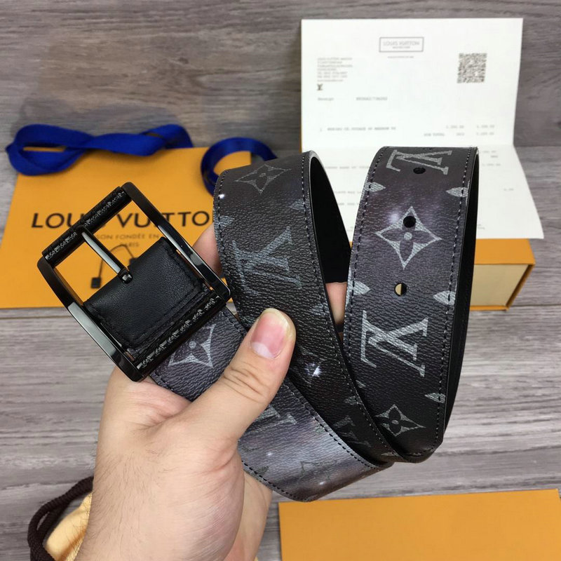 ルイヴィトン LOUISVUITTON 057-M0132Q 2018年最新作 ベルト レザー 黒 メンズ