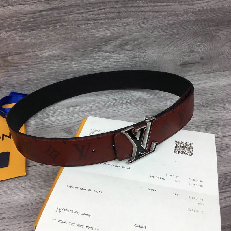 ルイヴィトン  LOUISVUITTON 057-M9913 2018年最新作 ベルト レザー 黒 リバーシブル