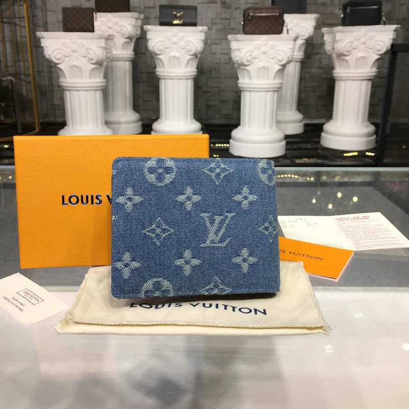 商品名称：ルイヴィトン LOUISVUITTON 057-M60895NL 2018年新作 シュプリームsupreme デニム 二つ折り短財布