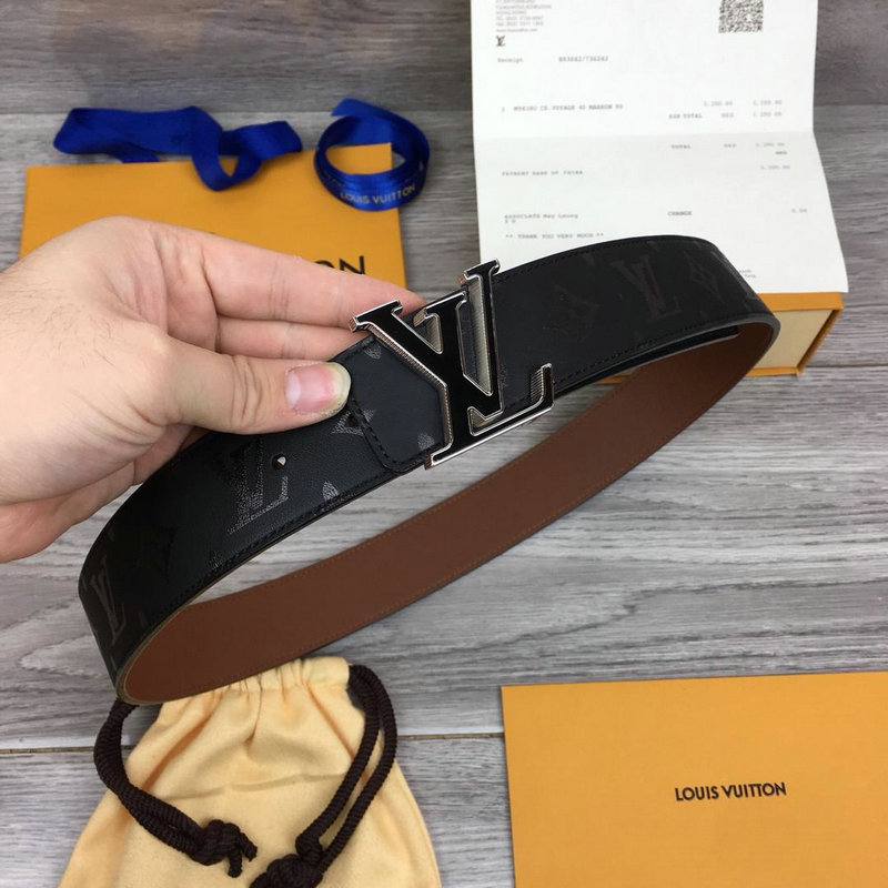 ルイヴィトン  LOUISVUITTON  057-M9346 2018年最新作 ベルト レザー 黒 リバーシブル
