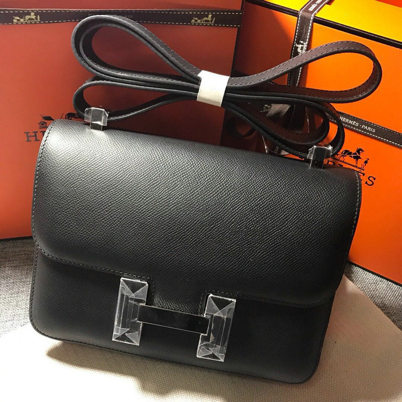 エルメス 063-H1082RLK　2018年最新入荷 コンスタンス バッグ ショルダーバッグヴォーエプソン 黒