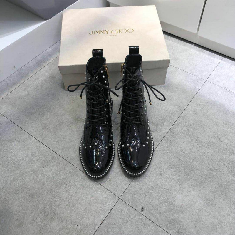 ジミーチュー JIMMY CHOO 26-JC2012 2018年秋冬最新作 ショートブーツ フラットシューズ レディース 靴 レザー 2色