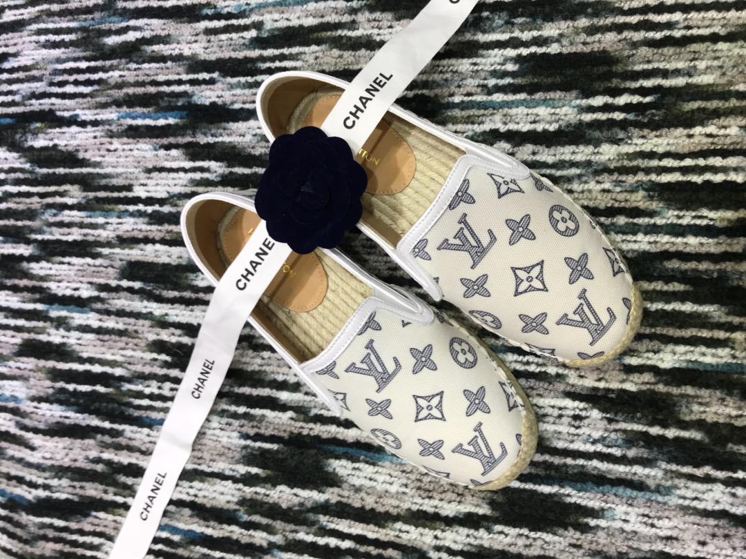 商品名称：ルイヴィトン  LOUISVUITTON 26-LV888 2018年最新作 エスパドリーユ シューズ キャンパス カジュアルシューズ 男女兼用 カップル シューズ 通学 通勤