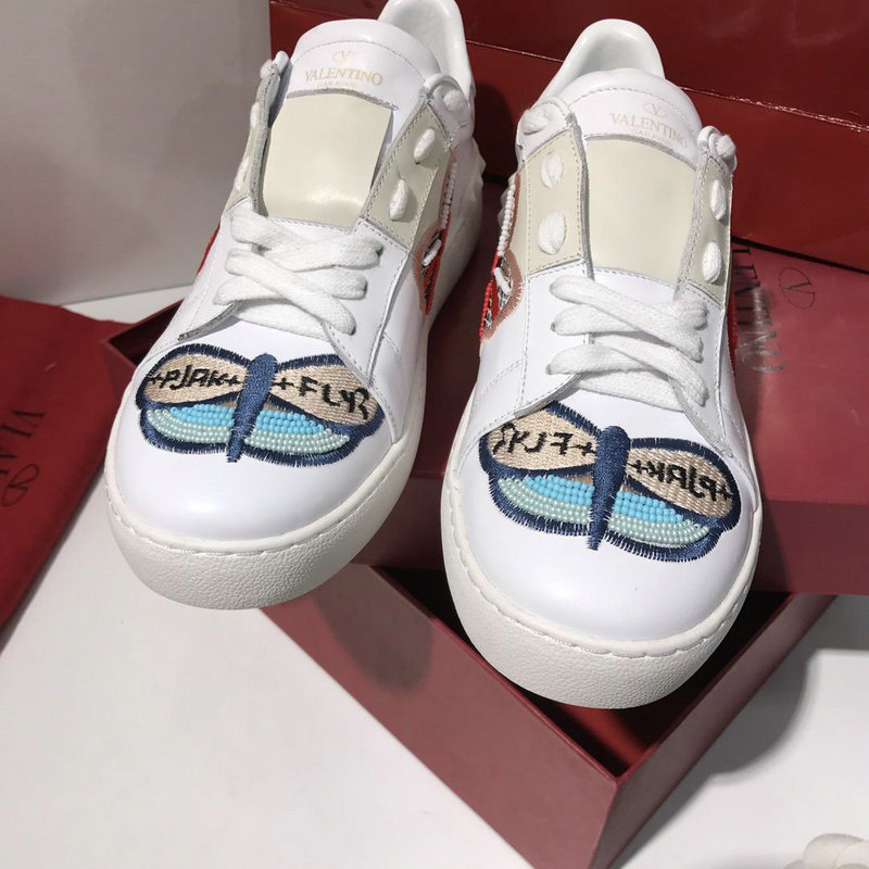 ヴァレンティノ  Valentino 26-VT6052 2018年秋冬最新作 バタフライ スニーカー レディース カジュアルシューズ スポーツシューズ 運動靴 レザー 白