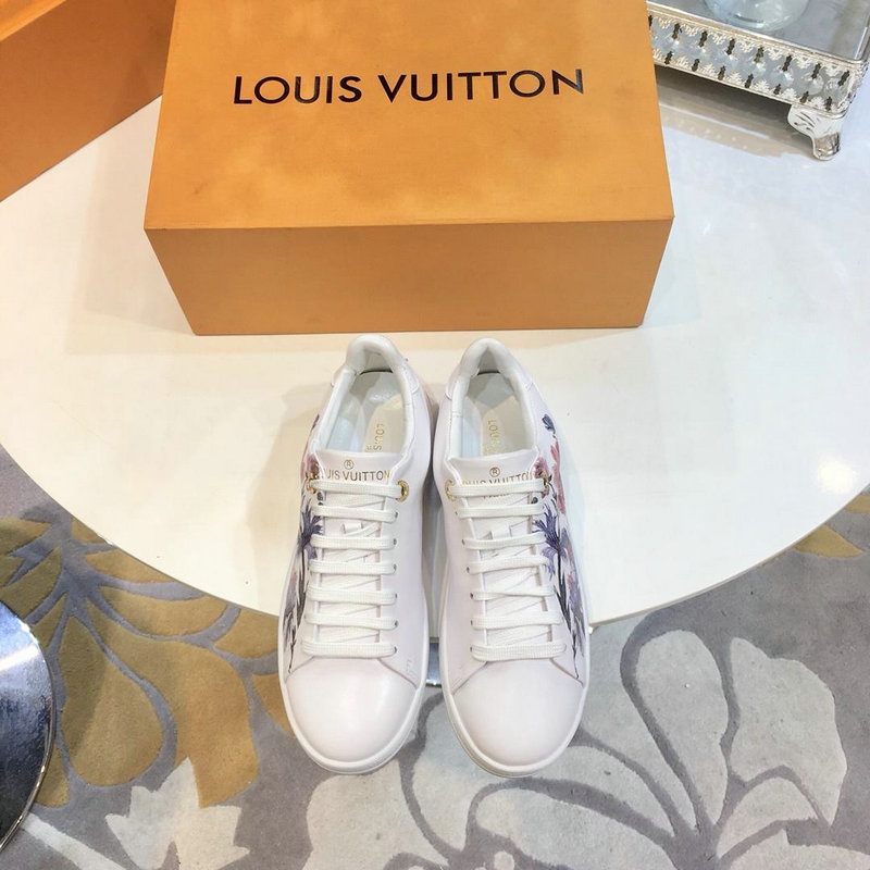 商品名称：ルイヴィトン  LOUISVUITTON 26-LV889 2018年最新作 スニーカー レディース カジュアルシューズ 通学 通勤 レースアップ スポーツシューズ レザー