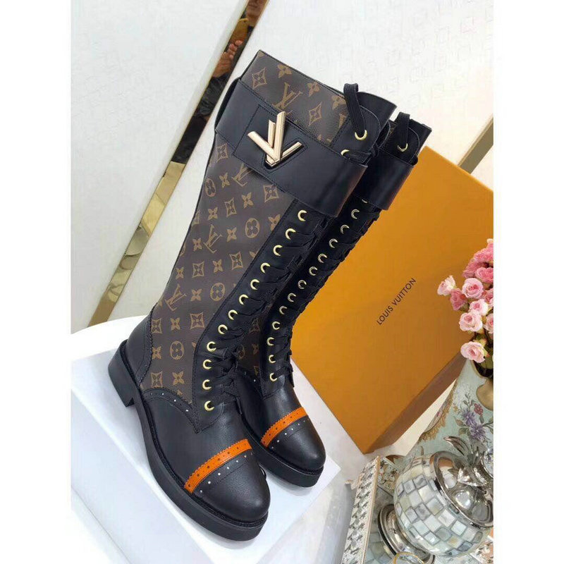 ルイヴィトン  LOUISVUITTON 26-LV894 2018年秋冬最新作 ロングブーツ レディースシューズ 通勤 カジュアルシューズ レザー
