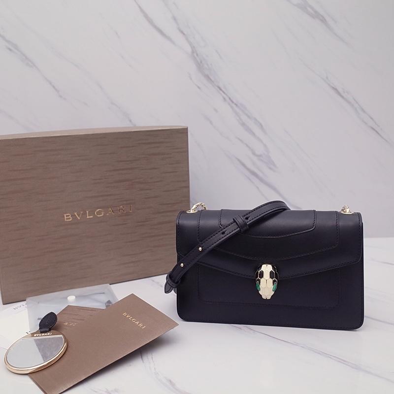 ブルガリ  BVLGARI DDB-BVB18001 2018年最新入荷 セルペンティ フラップカバーバッグ カーフレザー ショルダーバッグ