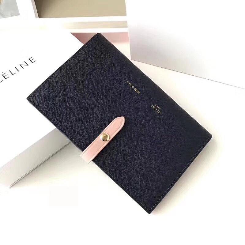セリーヌ CELINE DDB-CE633HF 2018年最新入荷 ラージ ストラップウォレット 二つ折り長財布 ロングウォレット カーフスキン