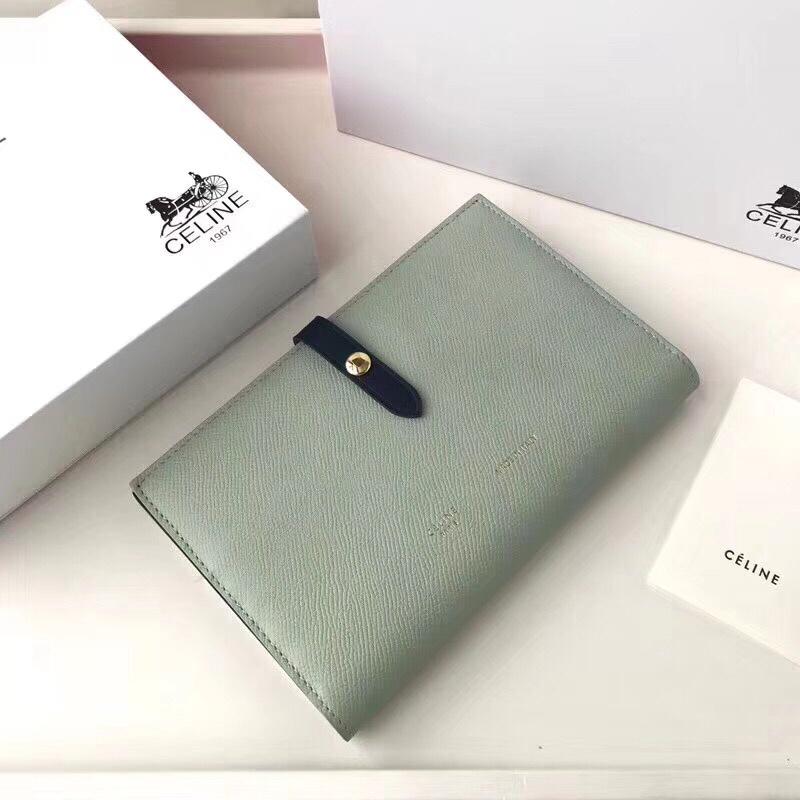 セリーヌ  CELINE DDB-CE633QG 2018年最新入荷 ラージ ストラップウォレット 二つ折り長財布 ロングウォレット カーフスキン