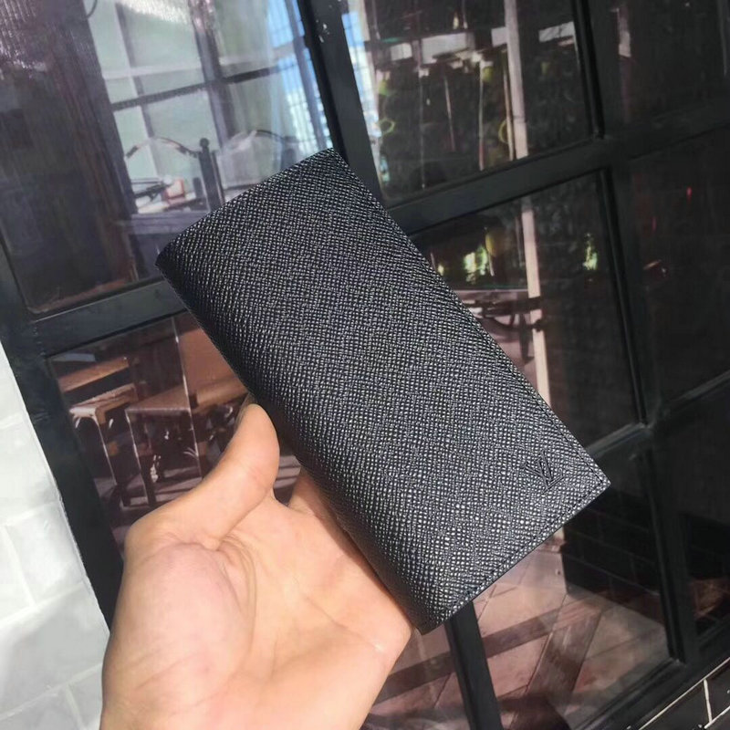 ルイヴィトンLOUIS VUITTON 057-M64597　2018年最新入荷 ポルトフォイユ アレクサンドル NM 二つ折り長財布 タイガレザー 黒