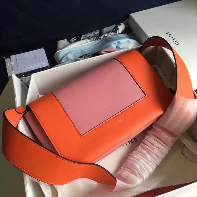 セリーヌ CELINE DDB-CEB18003CF 2018年最新作 フレーム ショルダーバッグ フラップバッグ バイカラー レザー