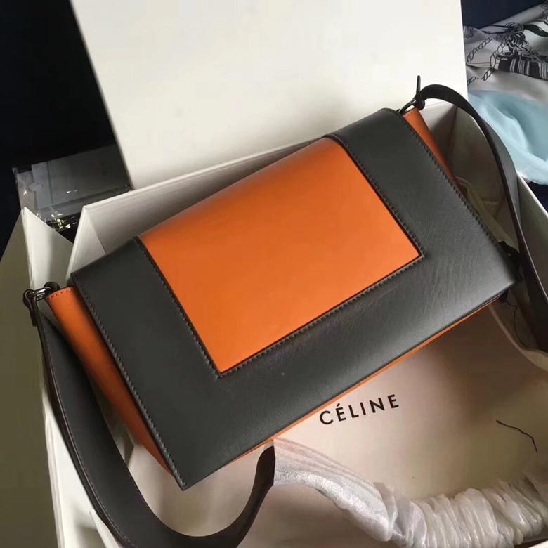 セリーヌ CELINE DDB-CEB18003HC 2018年最新作 フレーム ショルダーバッグ フラップバッグ バイカラー レザー