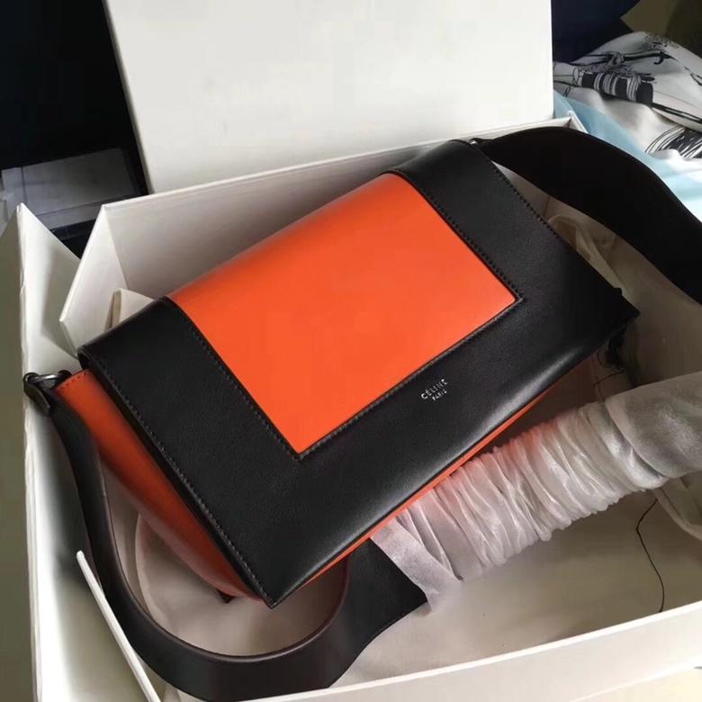 セリーヌ  CELINE DDB-CEB18003KC 2018年最新作 フレーム ショルダーバッグ フラップバッグ バイカラー レザー