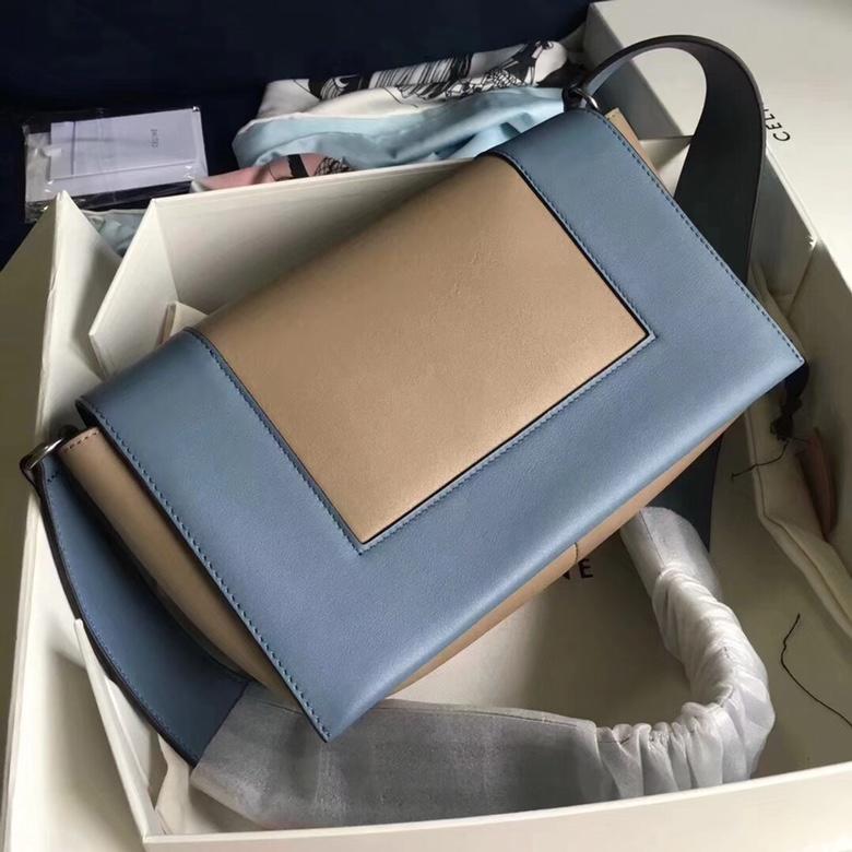セリーヌ CELINE DDB-CEB18003LX 2018年最新作 フレーム ショルダーバッグ フラップバッグ バイカラー レザー