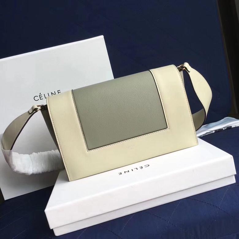 セリーヌ CELINE DDB-CEB18003MG 2018年最新作 フレーム ショルダーバッグ フラップバッグ バイカラー レザー