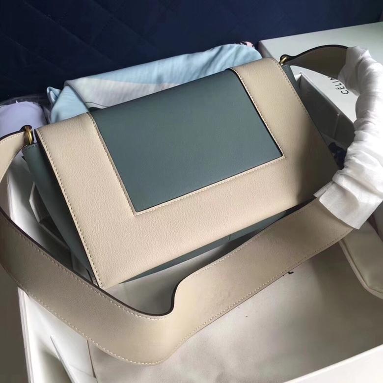 セリーヌ CELINE DDB-CEB18003XG 2018年最新作 フレーム ショルダーバッグ フラップバッグ バイカラー レザー