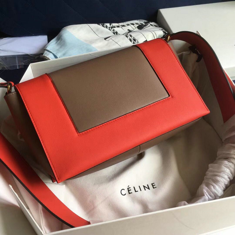 セリーヌ CELINE DDB-CEB18003RX 2018年最新作 フレーム ショルダーバッグ フラップバッグ バイカラー レザー