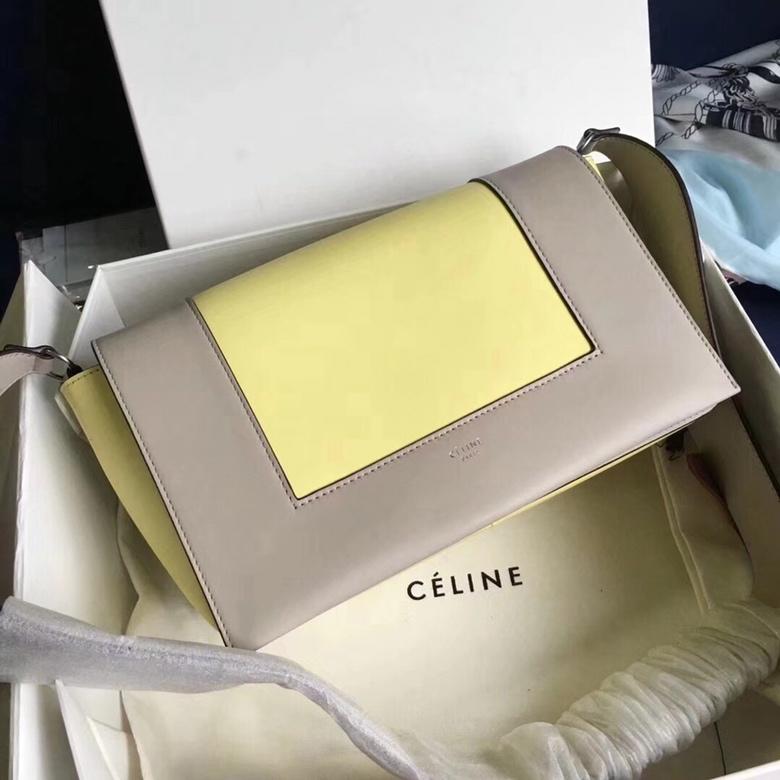 セリーヌ CELINE DDB-CEB18003XY 2018年最新作 フレーム ショルダーバッグ フラップバッグ バイカラー レザー