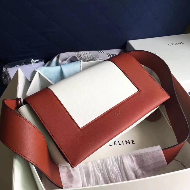 セリーヌ CELINE DDB-CEB18003ZB 2018年最新作 フレーム ショルダーバッグ フラップバッグ バイカラー レザー
