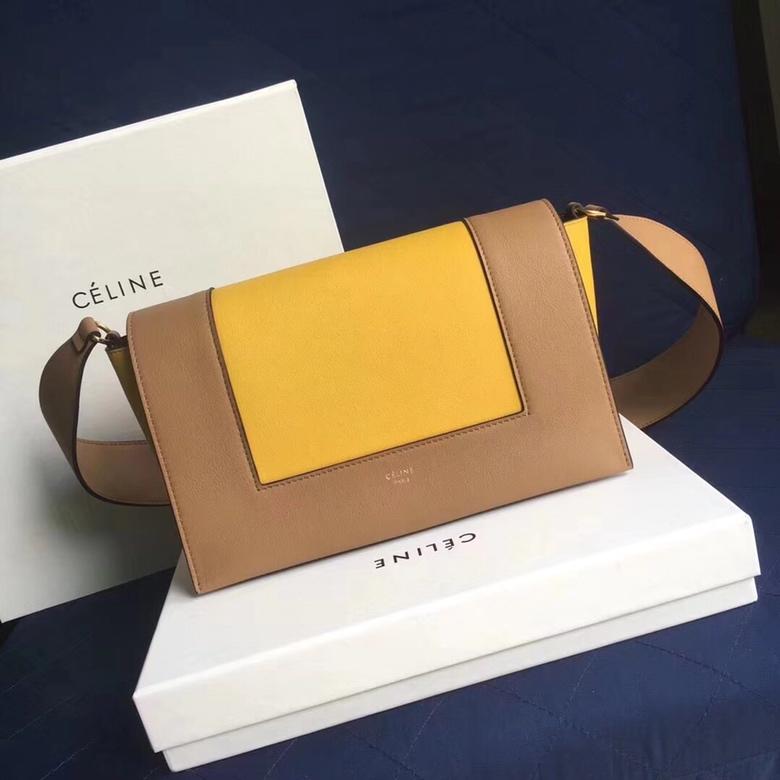 セリーヌ CELINE DDB-CEB18003TY 2018年最新作 フレーム ショルダーバッグ フラップバッグ バイカラー レザー