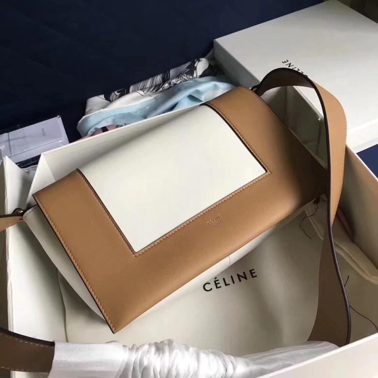 セリーヌ CELINE DDB-CEB18003XB 2018年最新作 フレーム ショルダーバッグ フラップバッグ バイカラー レザー