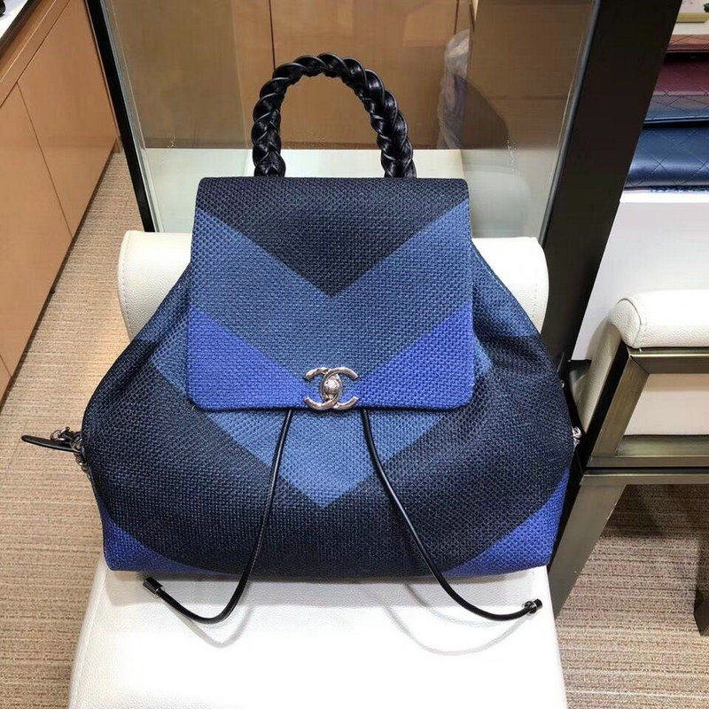 シャネル CHANEL DDB-CHB18034L 2018年最新作 バックパック レディースかばん キャンパス リュック バイカラー リュックサック