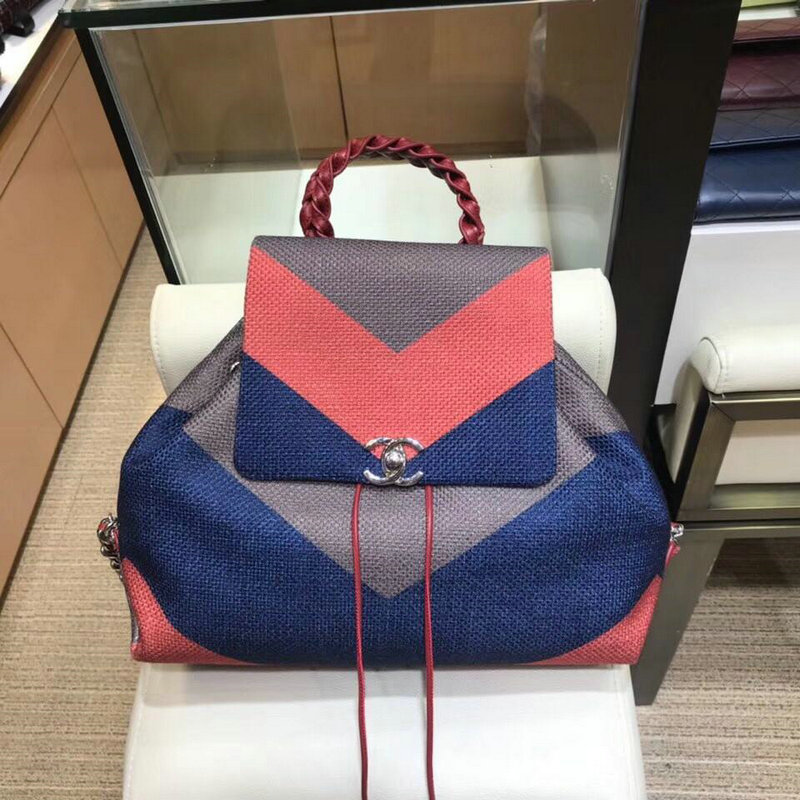 シャネル CHANEL DDB-CHB18034R 2018年最新作 バックパック レディースかばん キャンパス リュック バイカラー リュックサック