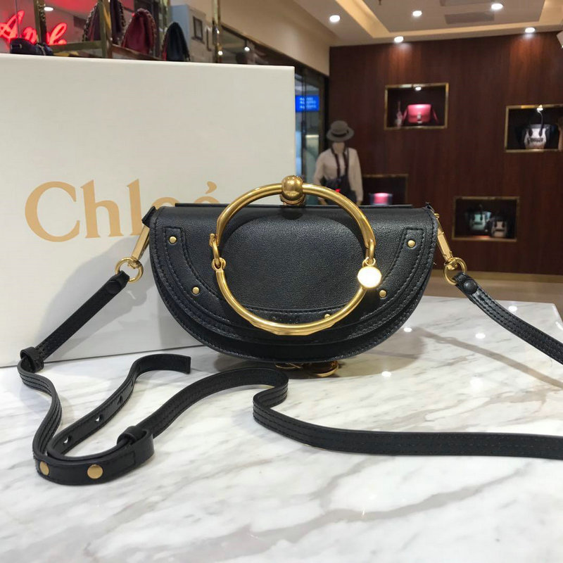 クロエ  CHLOE DDB-CLE5308BK 2018年最新作 Nile ミノディエールバッグ 斜めがけ ショルダーバッグ レザー レディースかばん